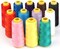 4-Pack Fuchsia All Purpose Sewing Thread Cones (6000 Yards Each) of High Tensile Polyester Thread Spools for Sewing, Quilting, Serger Machines,Overlock, Merrow & Hand Embroidery.